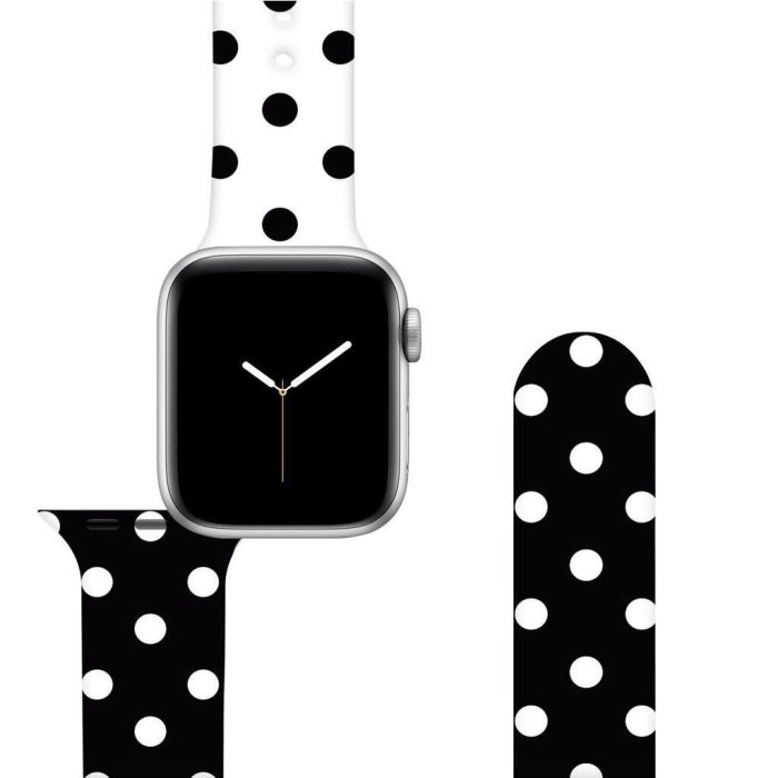 森尼3C-於蘋果錶帶潮牌印花錶帶 APPLE WATCH 7/6/SE/5/4/3/2代通用新款運動矽膠 可愛-品質保證