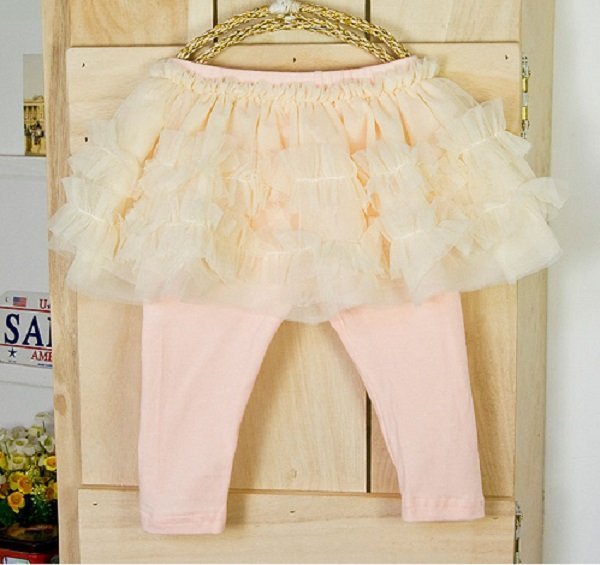 [子供の部屋] 台灣製 純棉 嬰幼童 蓬蓬裙內搭褲 波浪紗紗裙褲 造型褲 2色可選
