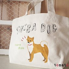 ˙ＴＯＭＡＴＯ生活雜鋪˙日本進口雜貨棉質柴田さんSHIBA DOG圖樣手提包便當袋(現貨+預購)