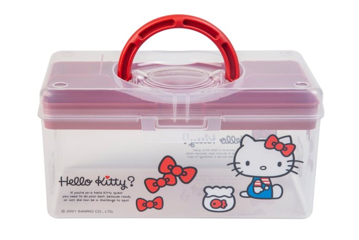 樹德 SHUTER TB-300H11 蝴蝶結Kitty工具箱(紅) 水彩盒 文具置物盒 醫藥箱 零件箱 雙層收納