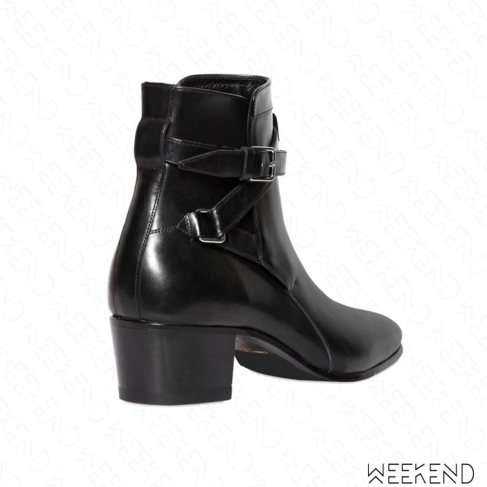 【WEEKEND】 SAINT LAURENT YSL Blake 皮革 靴子 裸靴 短靴 黑色