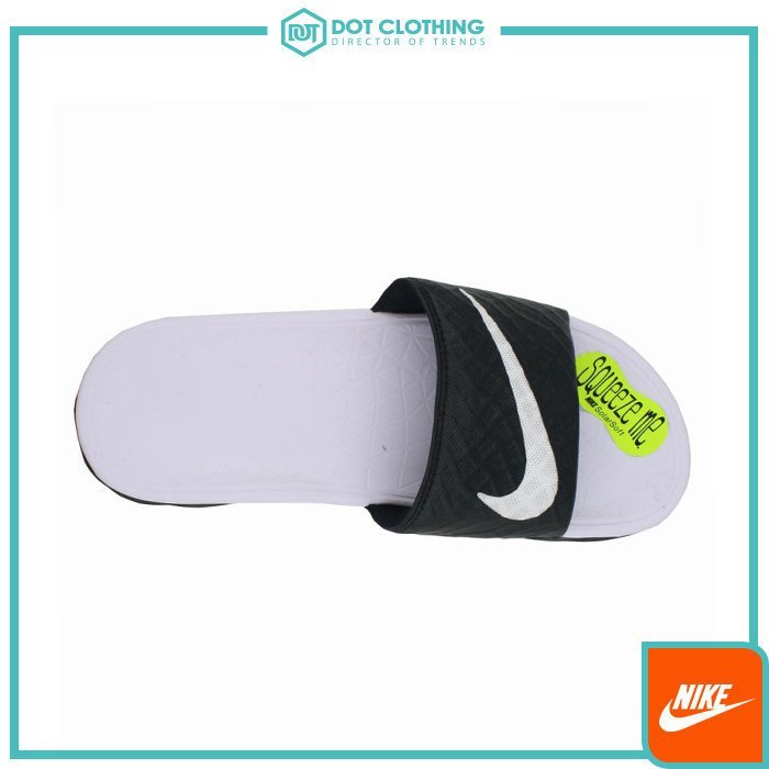 DOT NIKE WMNSBENASSI SOLARSOFT  運動拖鞋 軟底GD黑白 熊貓 女鞋 705475-010