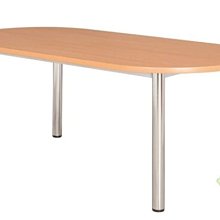 [ 家事達 ] OA-223-1 木紋檯面橢圓型會議桌(3*6尺) 辦公桌 特價