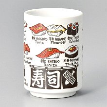日本製 壽司總匯 湯吞杯 茶杯 壽司茶杯 磨砂質感 290cc 美濃燒陶器