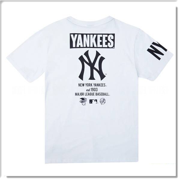 【ANGEL NEW ERA】Majestic MLB 短T NY 紐約洋基 象牙白 前Logo 印花 潮流 穿搭