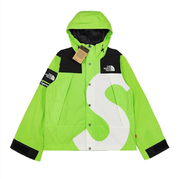 Supreme x The North Face S Logo 衝鋒衣外套大S TNF 綠色FW2020 M號