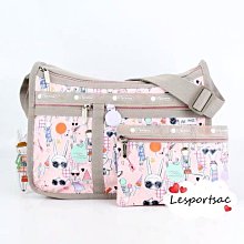 現貨 Lesportsac x Fifi Lapin 時尚兔 側肩背/斜背/手拿 降落傘防水 休閒款 7507 附同色收納袋 限量