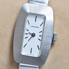 《寶萊精品》Longines 浪琴銀白纖長型袖珍女子錶