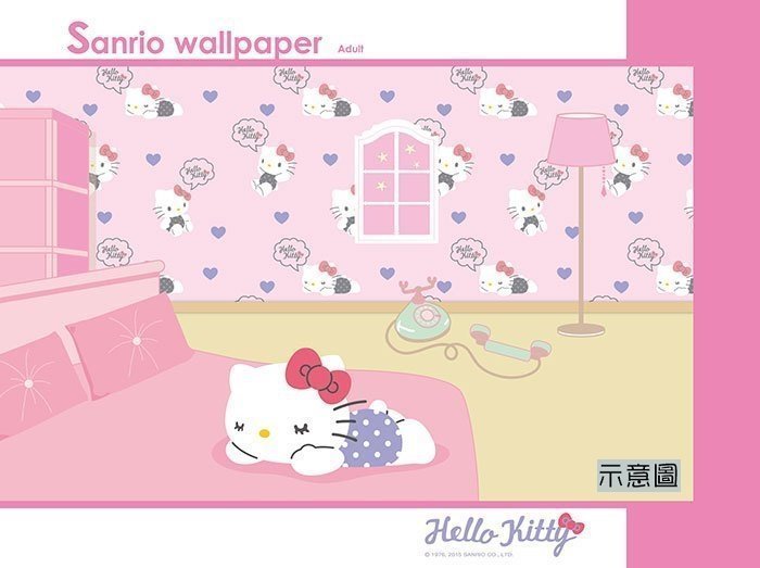 ＊╮自我主張窗簾坊╭＊讓您久等了 網路最特價!!正版HELLO KITTY來囉~~壁紙