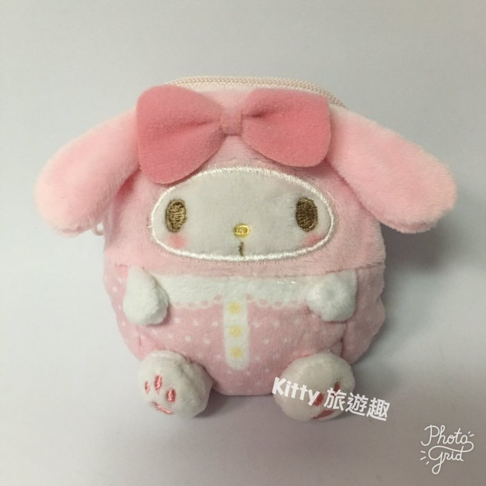 [Kitty 旅遊趣] Hello Kitty 絨毛零錢包 造型零錢包 凱蒂貓 小錢包 首飾包 小禮物 美樂蒂