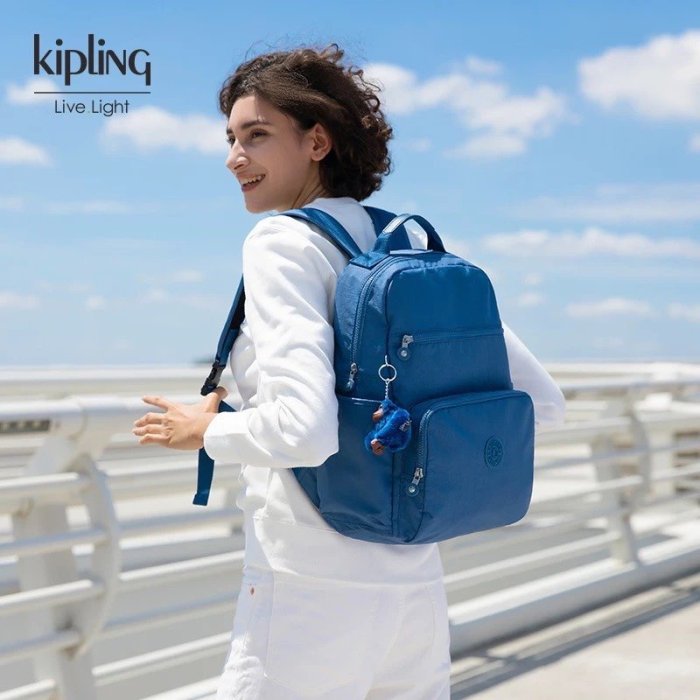 全新 Kipling 猴子包 K14169 玫瑰金 防水輕便休閒多隔層手提旅行雙肩包 後背包 書包 媽媽包 配尿布墊