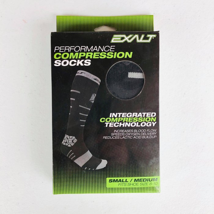 [三角戰略漆彈] EXALT COMPRESSION SOCKS 壓力襪 - 黑灰 (漆彈槍,生存裝備,護具,人身部品)