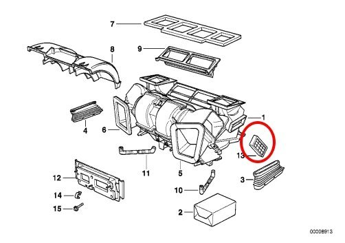 BMW E38 1995-2001 冷氣濾清器 冷氣芯子 冷氣濾網 (室內循環用.2片裝) 64118391385