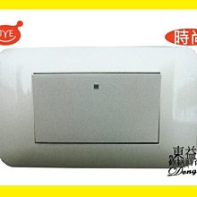 螢光單開關面板單切附蓋板 香檳金 中一電工時尚【東益氏】售中一 月光 熊貓 國際牌星光 開關插座 螢光開關 面板