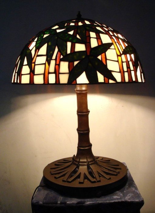 ☆☆ Tiffany Lamp 第凡尼彩色玻璃藝術燈 ☆☆ 20吋銅製歐式台燈 (No.29)