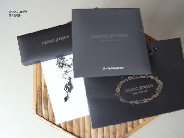 全新 專櫃正品 GEORG JENSEN喬治傑生之 2012年 寶石項鍊(限量款 黑瑪瑙) 專櫃盒裝