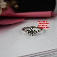 優買二手精品名牌 chrome hearts 克羅心 純銀 經典 鳩尾花 十字架  LOGO 戒子 戒 戒指 超新