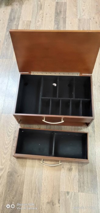 頂級木製珠寶盒 珠盒收納盒 收納箱 飾品盒 首飾盒 雙層珠寶盒 高級珠寶盒– 二手優質品