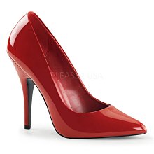 Shoes InStyle《五吋》美國品牌 PLEASER 原廠正品基漆皮尖頭高跟包鞋 有大尺碼 特價『紅色』