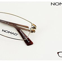 【My Eyes 瞳言瞳語】NOMAD 法國黑貓品牌 古銅色金屬大方框雙色眼鏡 高質感星燦光感 正式感十足(1495N)