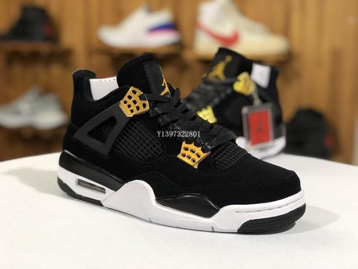 NIKE AIR JORDAN 4 Royalty AJ4 黑金 喬丹 休閒 男鞋 308497-032