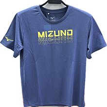 = 威勝 運動用品 = 24年 Mizuno 男 短袖T恤 ( 灰藍) 32TAB01015