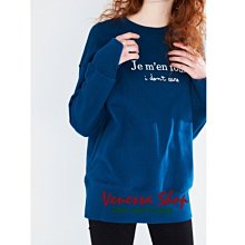 歐單 新款 PB 高貴氣質藍 簡約字母印花 舒適保暖 內裡刷絨 圓領長袖T恤上衣 (G1158)