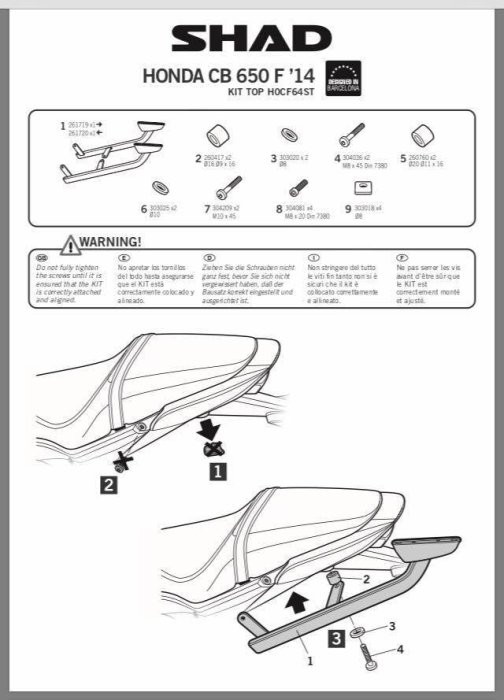 【箱架屋】HONDA CB650 CBR650 CBR650F SHAD 原廠後架 後箱架 行李箱架 後架 貨架