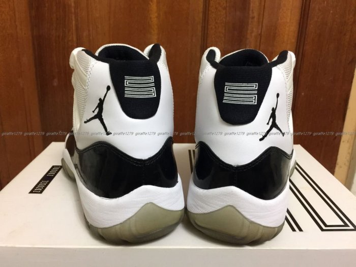 2手美品  Nike Air Jordan 11 Retro Concord 喬丹11代 黑白  原版配色 us10.5