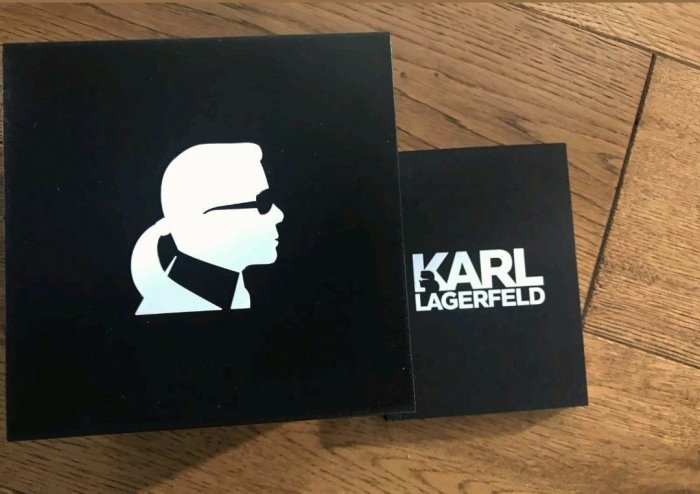 KARL LAGERFELD 卡爾·拉格斐 ► Camille  ( 黑色×玫瑰金色 ) 老佛爺經典墨鏡圖案 石英錶 手錶 中性款 ｜100%全新正品｜特價