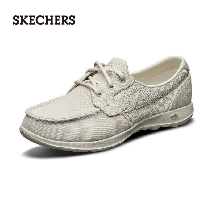 100原廠％Skechers斯凱奇ON THE GO緩震健步鞋女蕾絲花紋帆布鞋休閑鞋16421