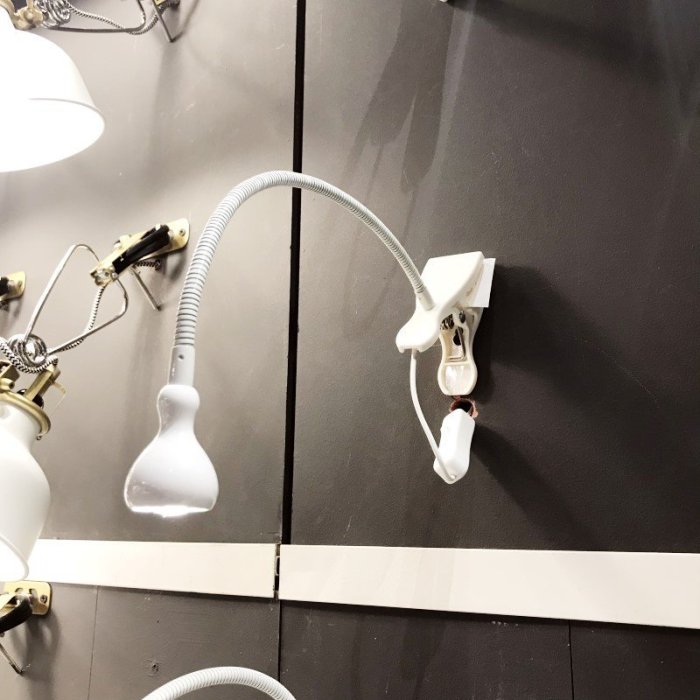 現貨 工作燈正品IKEA宜家簡索LED夾式射燈壁裝光源臺燈工作燈閱讀燈臥室書房可開發票