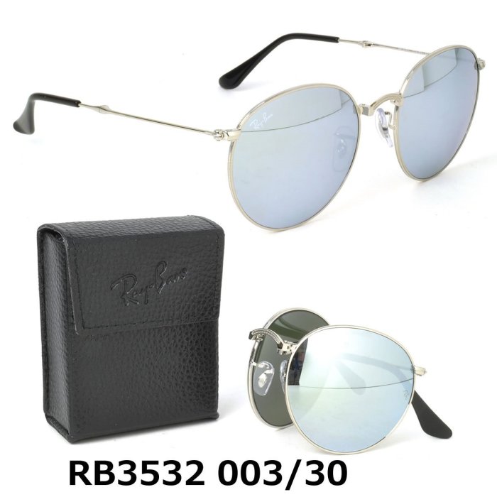 [P S] 全新正品 RAY BAN Rb3532 003/30 RB3447摺疊款 雷朋 圓形 復古太陽眼鏡 許瑋甯著