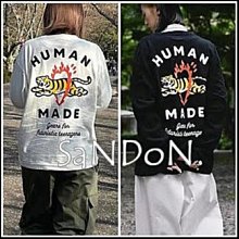 SaNDoN x『HUMAN MADE』虎躍龍門愛心可愛刺繡背後印花長袖TEE 231114