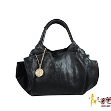 ＊奢華大道國際精品＊【LW115】LOEWE黑色NAPA小羊皮雙把空氣包(大)