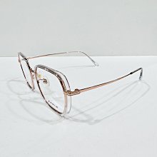 《名家眼鏡》PARIM 派麗蒙時尚設計大方透明框配金色金屬鏡框85032 K1