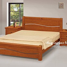 【設計私生活】米蘭5尺柚木色雙人床架、床台(免運費)A系列123A