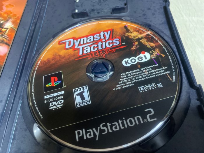 PS2 遊戲三國志戰記  王朝戰術  Dynasty Tactics PS2遊戲片 二手 （可以正常播放）