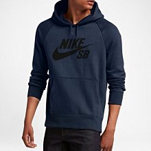 南 現 NIKE SB LCON PO FLEECE HOODIE 深藍 帽T 刷毛 846887-452