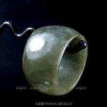 珍珠林~限量作品~緬甸A貨翠玉圈戒.溫潤.細膩.質感超優.內徑20.5MM#727