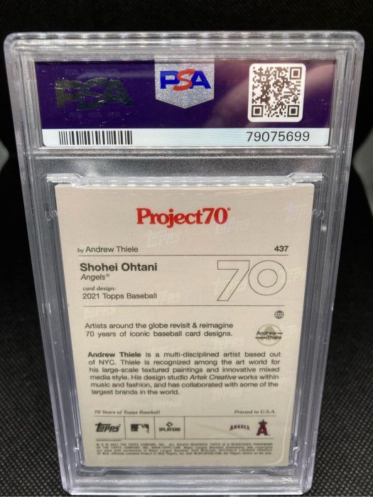 MLB 2021 Topps Project 70 Shohei Ohtani Andrew Thiele #437 PSA 10