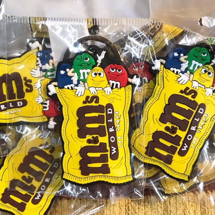 (I LOVE 樂多) 日本進口 M&M's MM 牛奶巧克力 形象人物 橡膠鑰匙圈