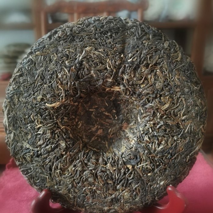 【普洱 生茶】普洱茶生茶中茶綠印2005老生茶特級七子餅357g