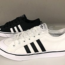 【Dr.Shoes 】Adidas Nizza 男鞋 男款女段 低筒 帆布鞋 休閒鞋 黑CQ2332 白CQ2333