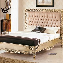 【DH】商品貨號N508-1稱《尊龍》法式6尺雙人香檳色床架。歐風復古時尚經典。主要地區免運費