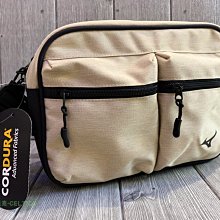 塞爾提克~免運 MIZUNO 美津濃 中型 側背包 輕量 防潑水 CORDURA 軍用帆布-奶茶色