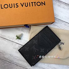 《真愛名牌精品》LV  M30271 黑花 零錢卡片包 *全新*代購