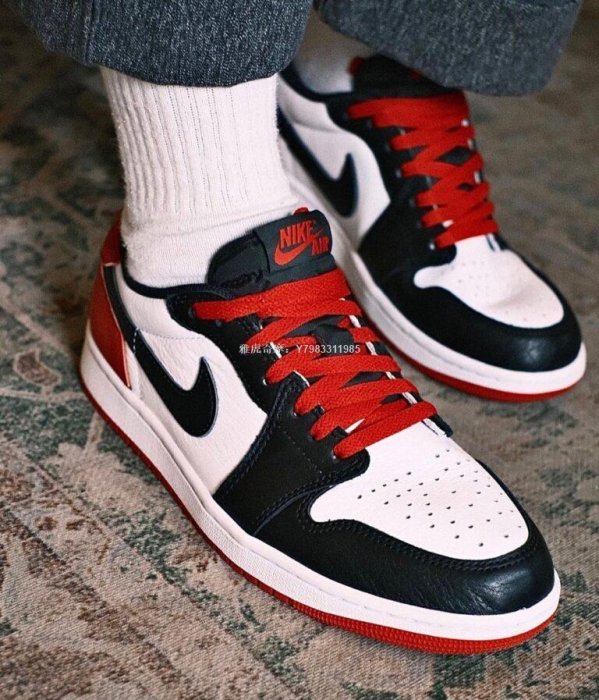 Air Jordan 1 Low OG “Black Toe”黑白紅腳趾低筒籃球鞋CZ0790-106