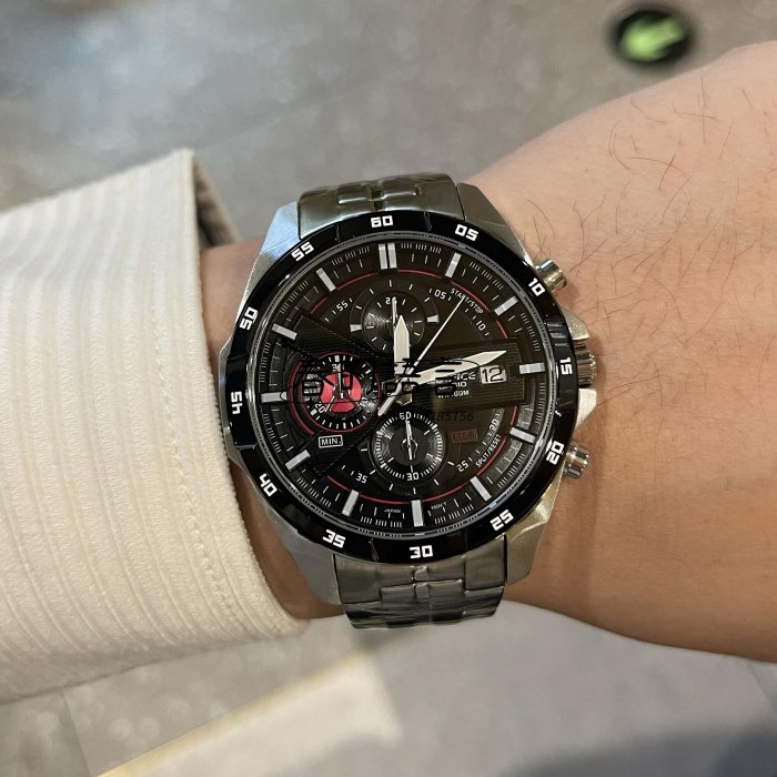 手錶卡西歐手表男運動大表盤賽車紅牛限量版鋼帶防水夜光機械型男表