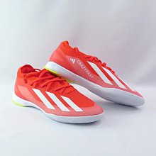 ADIDAS IF0704 X CRAZYFAST LEAGUE 男女室內足球鞋 太陽紅【iSport愛運動】